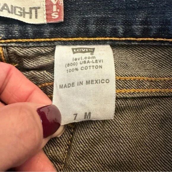 Levi’s 504 Slouch Straight Distressed Studded Floral Embroidered Jeans Sz 7 M - Picture 11 of 14